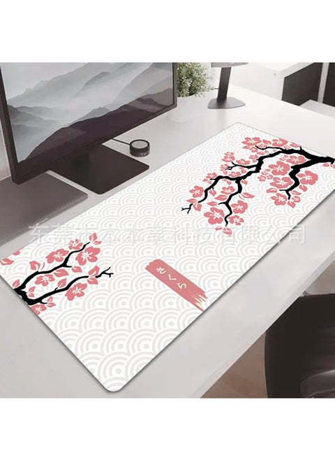 Extra Large Abstract Line Mouse Pad Style Fluid Wave Texture Anti-slip Mouse Mat Direct-Color:Size: 90x45cm-3mm-Pattern:RK07-Wave Powder Plum