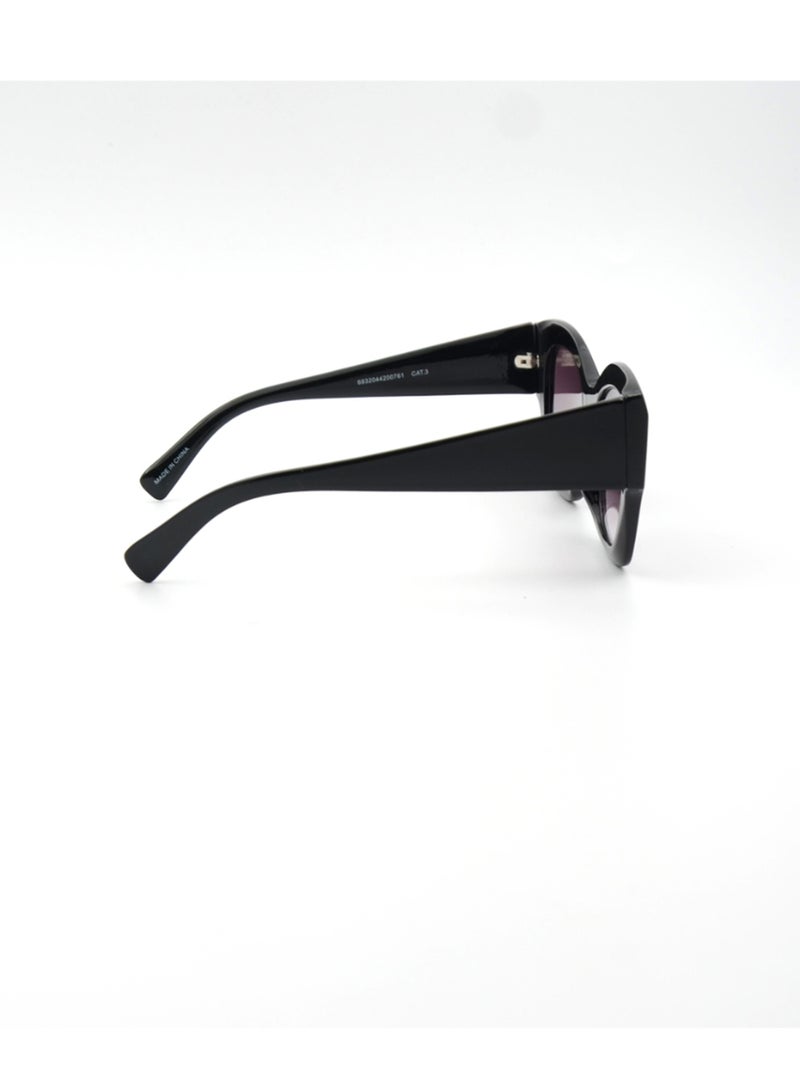 MADEYES نظارات شمسية للنساء لحماية من الأشعة فوق البنفسجية EE24P014-4 - سوداء - Image 4