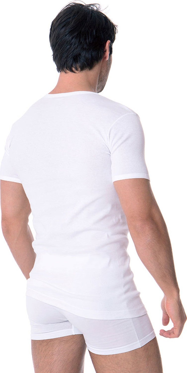 Dorea Men's Ribbed V-Neck Undershirt 2 Pack  - Image 3