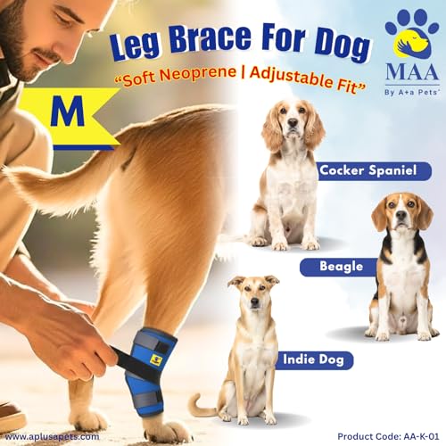 A+a Pets' MAA' Hock Joint Support Brace Compression Wrap for Dogs | for Arthritis, Injury, Sprain & Weak Front or Hind Legs (1Pair, M) - Image 3