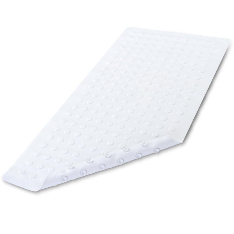SlipX Solutions White Extra Long Rubber Safety Bath Mat 18 x 36 Inch 220 Suction Cups Great NonSlip Coverage
