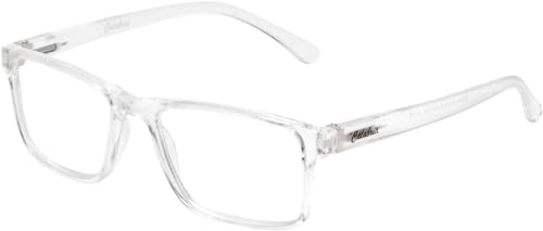 Calabria L2007 Full Rim Reading Glasses [Crystal Clear/1.25 Lenses] Rectangular Eyeglasses for Men & Women | Trendy Modern Eyewear for Fashion, Reading, Travel | Vision Reading Glasses - Image 1