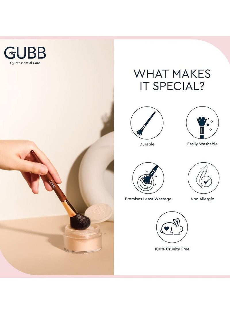 GUBB Daily Stroke Kit Set Of 4 Fan Brush Blush Brush Eyeshadow Brush & Makeup Wedges - Image 3