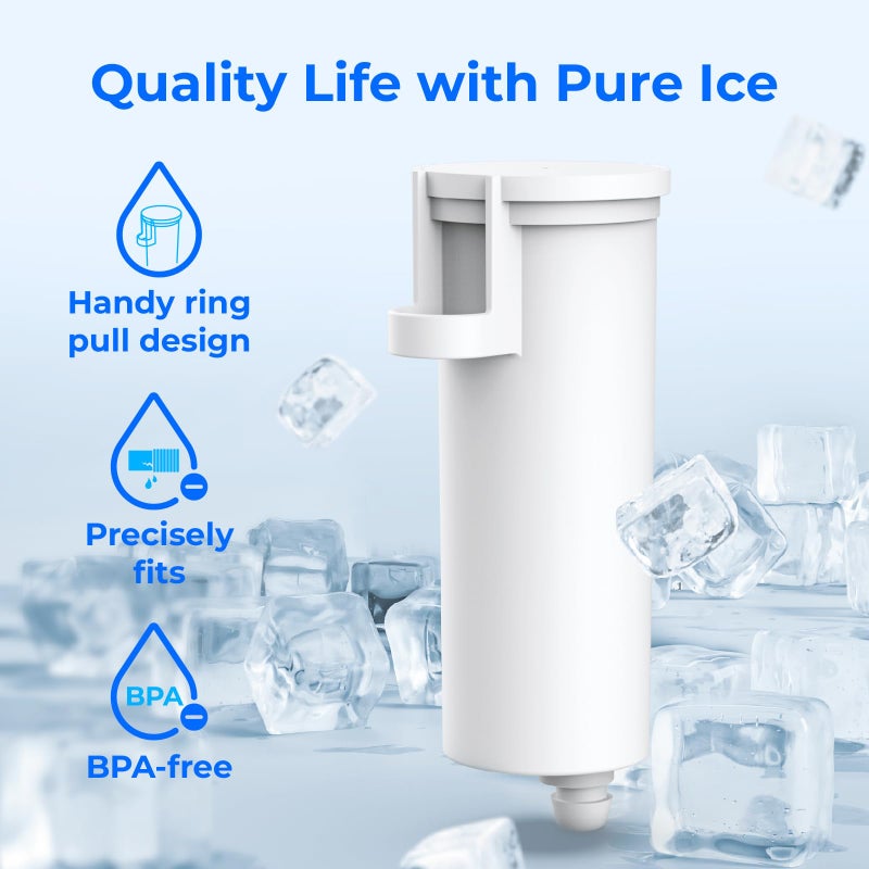 Waterdrop Replacement for GEÂ® Profile Opal Nugget Ice Maker Water Filter, P4INKFILTR, with Ring Pull, NSF 42&372 Certified, BPA-Free, 4 Counts - Image 2