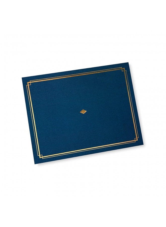 Gartner Studios Certificate Kit, Includes 6 8.5" x 11" Blue with Gold Detail Certificate Holders - Image 1