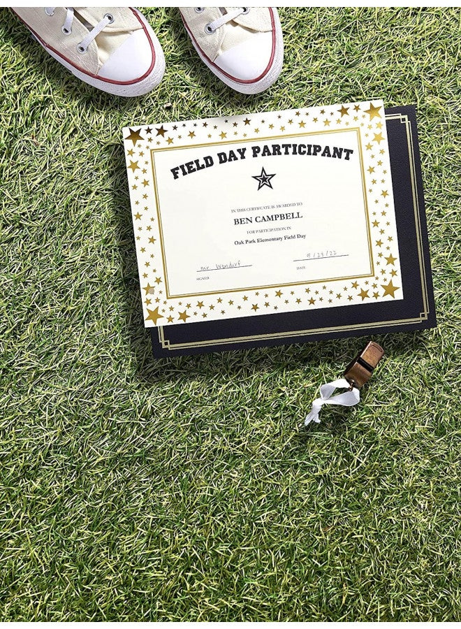 Gartner Studios Certificate Kit, Includes 6 8.5" x 11" Blue with Gold Detail Certificate Holders - Image 3