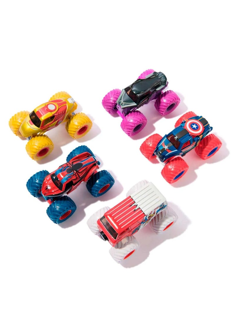 Monster Jam Monster Jam Mini Marvel Vehicles 1:64 5-Pack  - Image 2