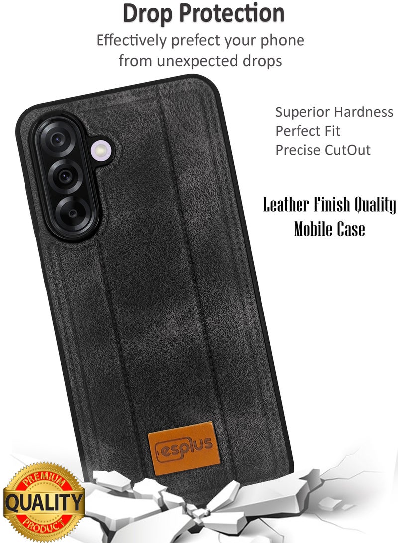 Samsung Galaxy A37 5g Premium Silicone Leather Finish Back Case  | High Quality Silicone Case Cover Designed for Samsung Galaxy A37 5g  | Ultimate Impact Protection ,Shockproof, Anti-Fingerprint , Comfortable feel and Durable back protection Case for Samsung Galaxy A37 5g  - Black - Image 3