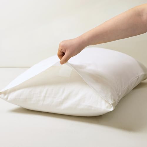 TUMEI 100% Linen King Pillow Cases(35.83"×20.08") - Set of 2 King Size Bed Pillow Cover Washed Solid Color Natural Flax Soft Breathable,White King - Image 5