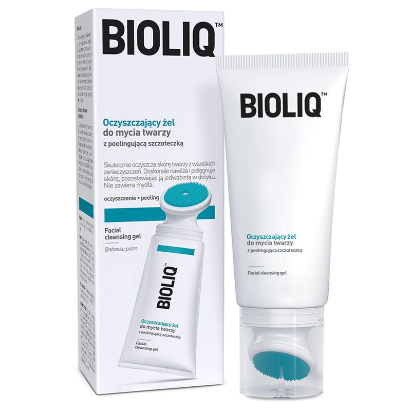BIOLIQ بيوليك - جل تنظيف الوجه النظيف بزيت باباسو - تركيبة تقشير لطيفة للبشرة الحساسة، خالية من الصابون، منعشة ومرطبة - 125 مل - Image 1