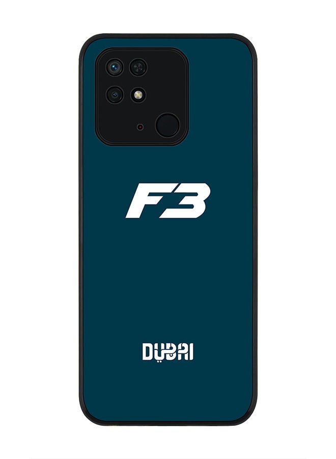 Stylizedd Rugged Black edge case for Redmi 10C 4G  Slim fit Soft Case Flexible Rubber Edges Anti Drop TPU Gel Thin Cover -  Faz3 Dubai Blue - Image 1