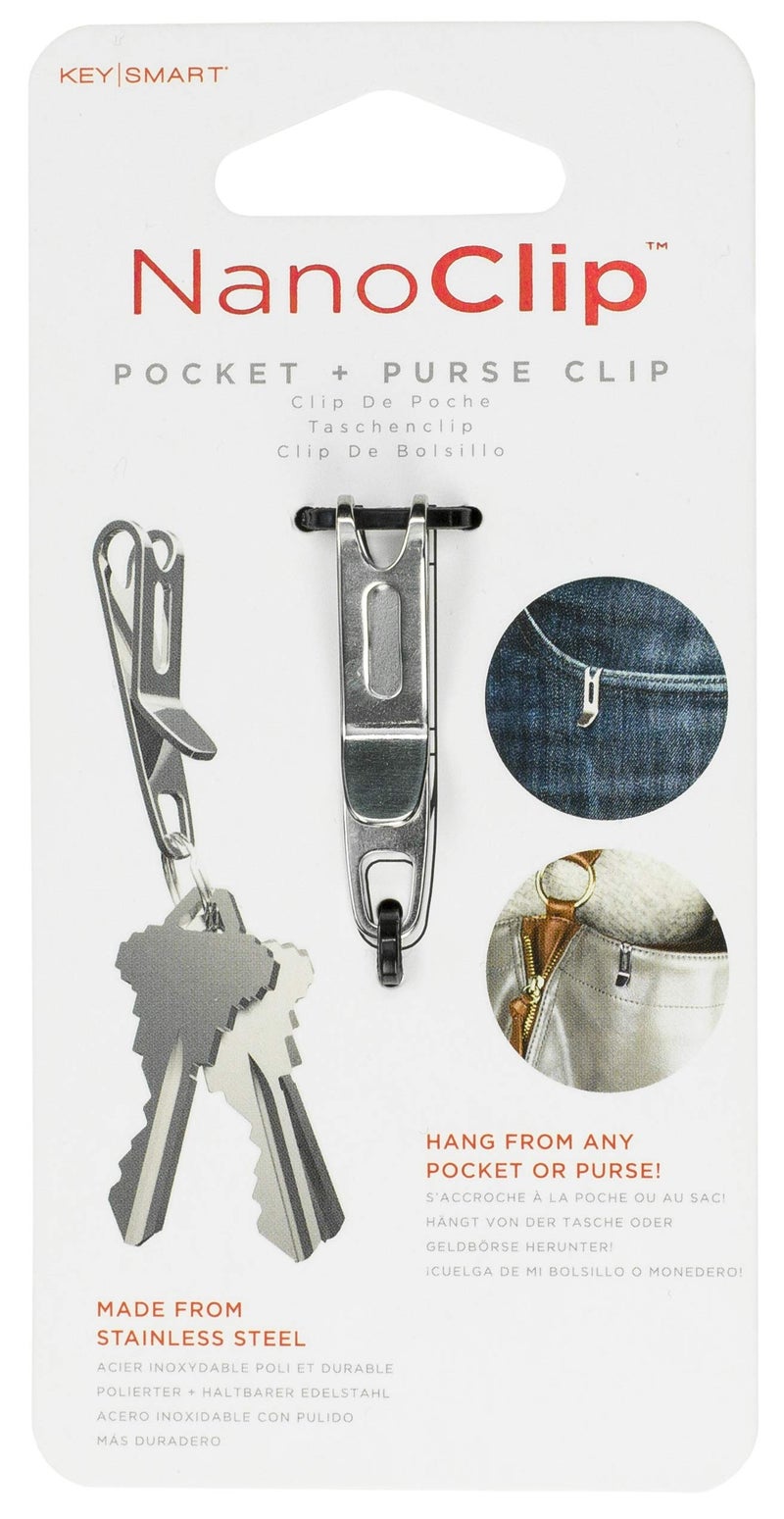 key smart KeySmart Nano Clip - Pocket Clip Key Ring Holder - Secure Your Key Chain, Eliminates Pocket Bulge  - Image 3