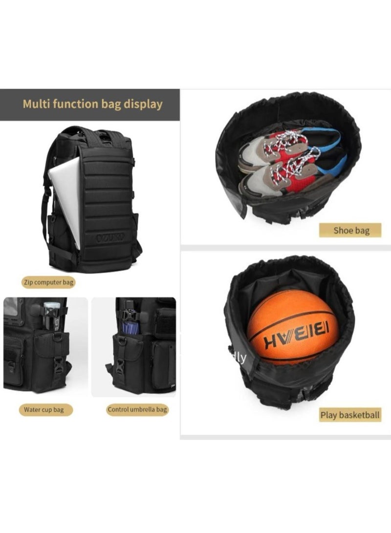 أوزوكو حقيبة ظهر رياضية لكرة السلة من OZUKO 9573 – مقاومة للماء وسعة كبيرة - Image 5