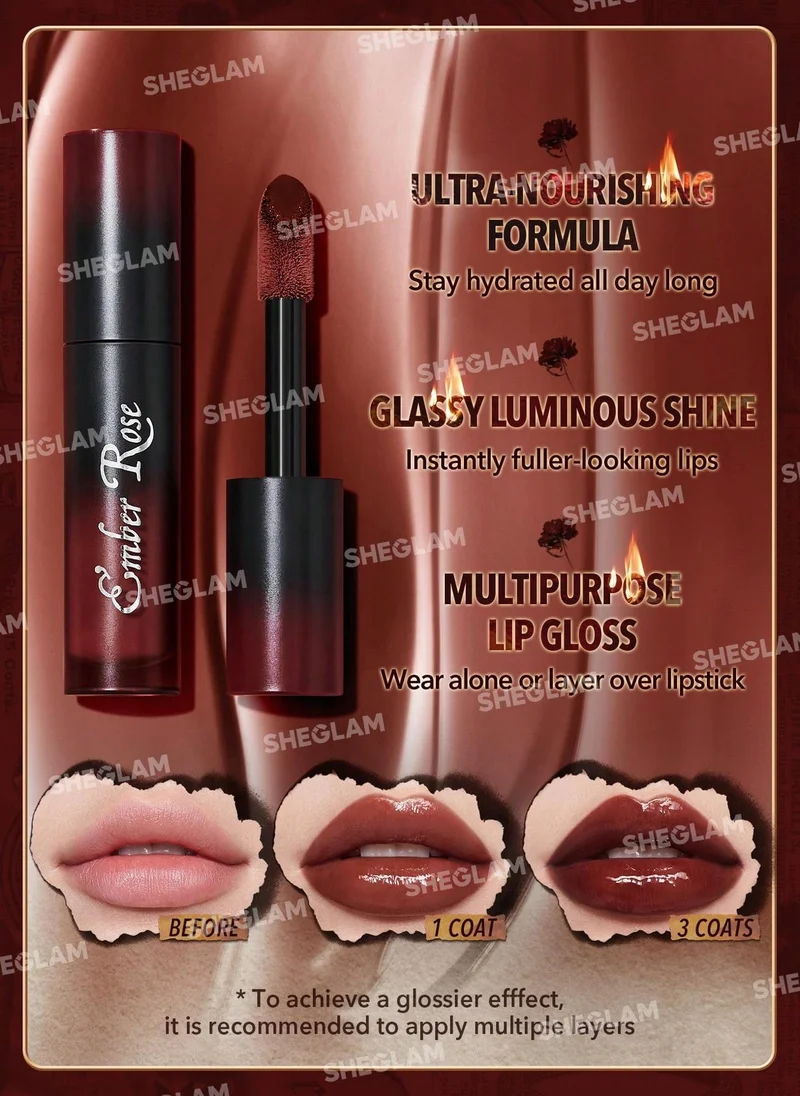 SHEGLAM Sheglam Ember Rose Immortal Love Nourishing Lip Gloss-Treasure