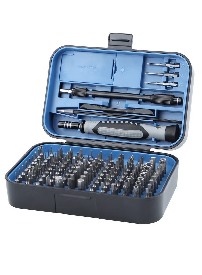 ELTRAZONE 130 in 1 Precision Screwdriver Set with 120 Bits, Magnetic Repair Tool Kit with Tweezer, Flat, Phillips, Torx, Pentalobe & Star Bits for Phone, Laptop, PC, Computer, Game Console & Electronics - Image 1