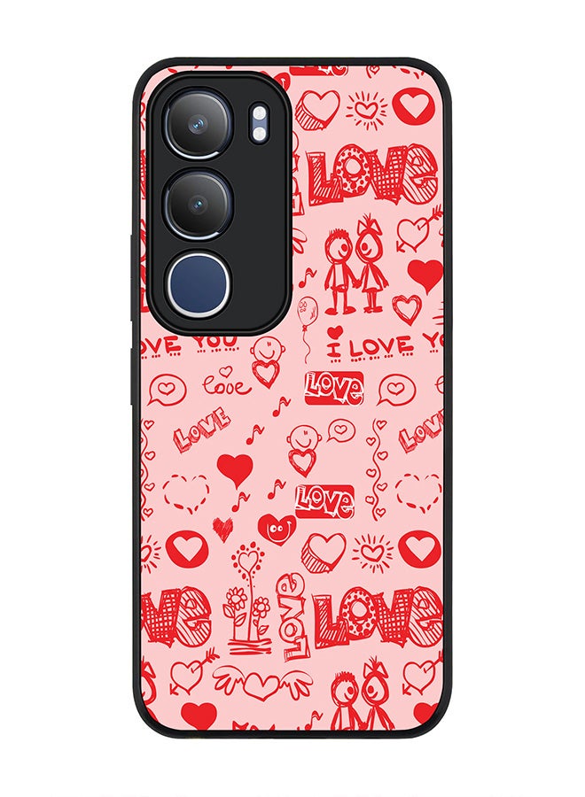 Stylizedd For vivo Y19s / Y19s Pro Case,Slim fit Camera Protection, Shockproof Thin Phone cover  - Love Doodle