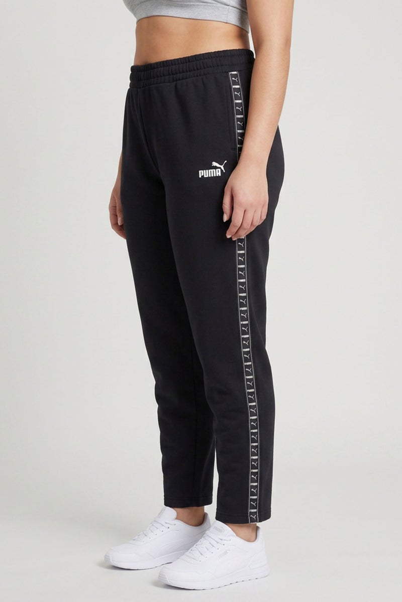 PUMA Women Sportswear Fit Brand Logo Outdoor Sweatpants, Black - Image 3