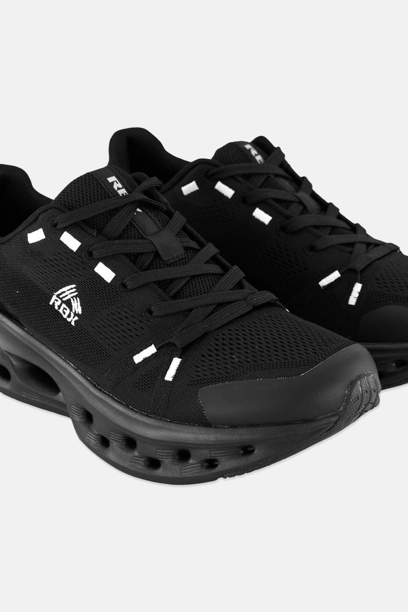 RBX Men Brand Logo Lace Up Hiking Shoes, Black  - Image 3