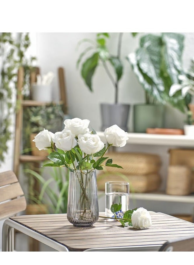 آيكيا فراكتا زهرة صناعية, داخلي/خارجي/الورد أبيض, 40 سم عدد 6 قطعة - Image 1