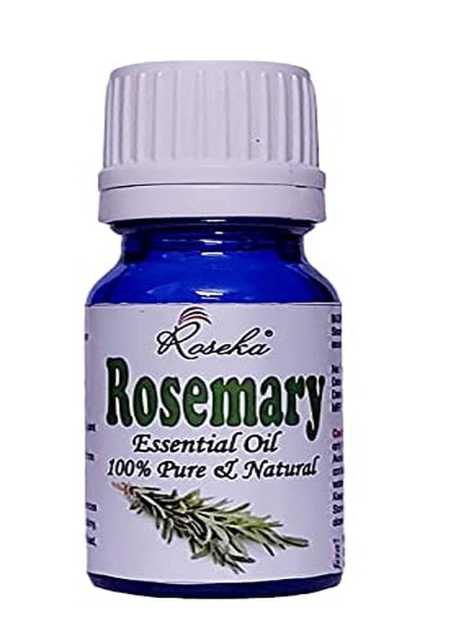 Roseka Rosemary Essential Oil (Rosmarinus officinalis) with internal Plastic Euro Dropper 100% Natural Therapeutic Grade Steam Distilled | For Hair Growth Skin and Body Pure and Natural glowing Skin 10 ml - Image 1