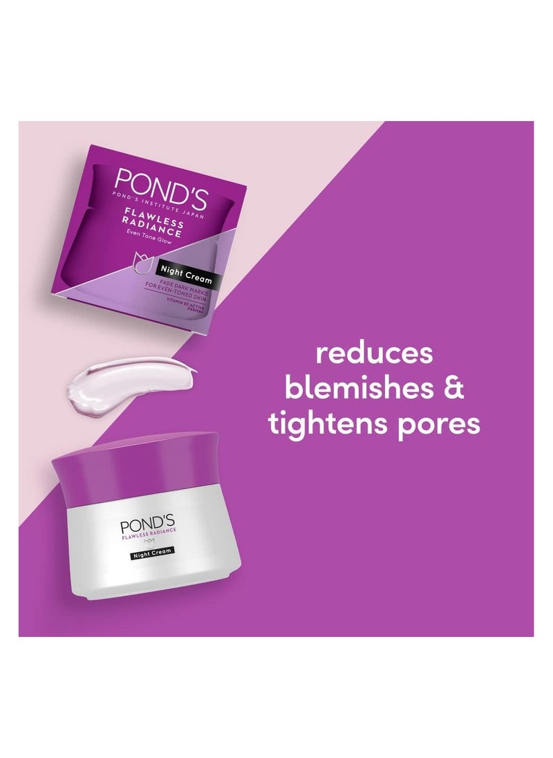 Pond's - Flawless Radiance Night Cream with Niacinamide Even-tone Glow Fades Dark Spots and Blemishes 50g - Image 1