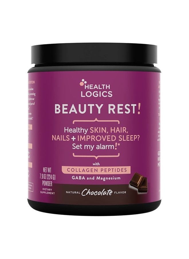 Health Logics Beauty Rest Collagen | Collagen Powder for Women for Healthy Skin, Hair, Nail, and Joint Health | Collagen Peptides Powder Supplement Types I & III | Beauty Collagen Sleep Supplement  - Image 1