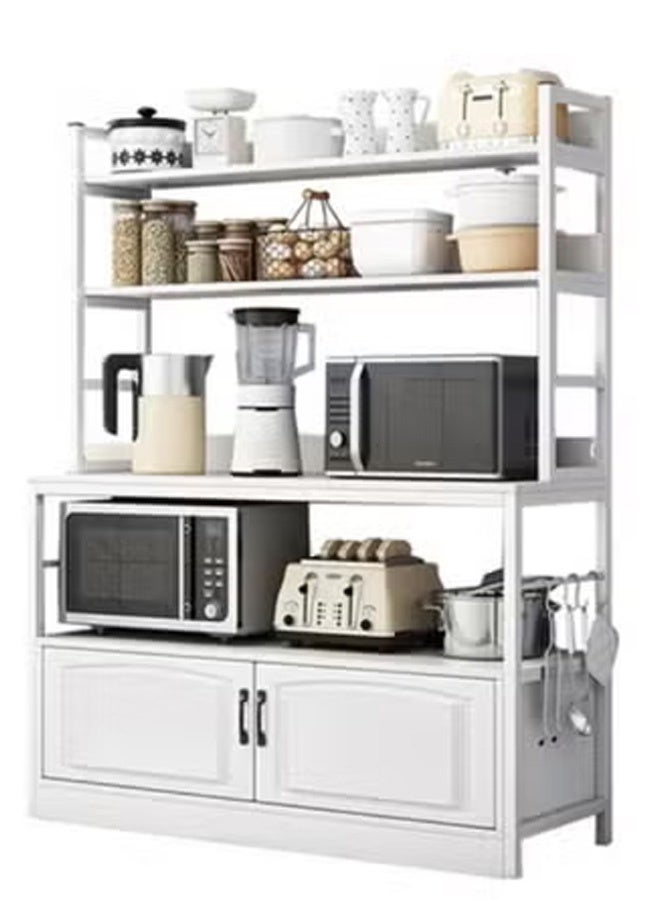 كلناميان خزانة تخزين متعددة الأغراض، خزانة جانبية للمطبخ، لون أبيض، 100 * 40 * 158 سم، خشب أبيض - Image 4