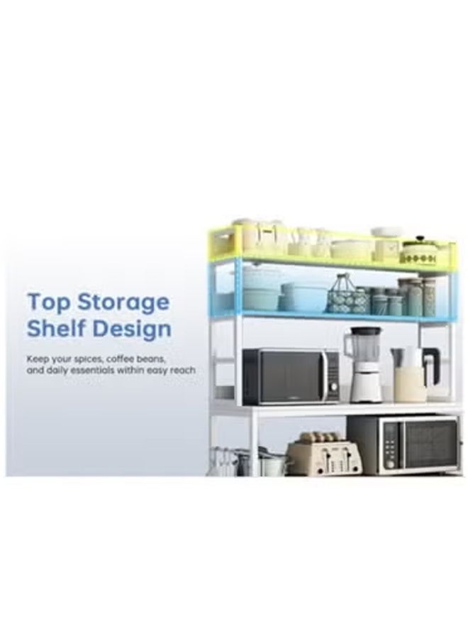 كلناميان خزانة تخزين متعددة الأغراض، خزانة جانبية للمطبخ، لون أبيض، 100 * 40 * 158 سم، خشب أبيض - Image 5