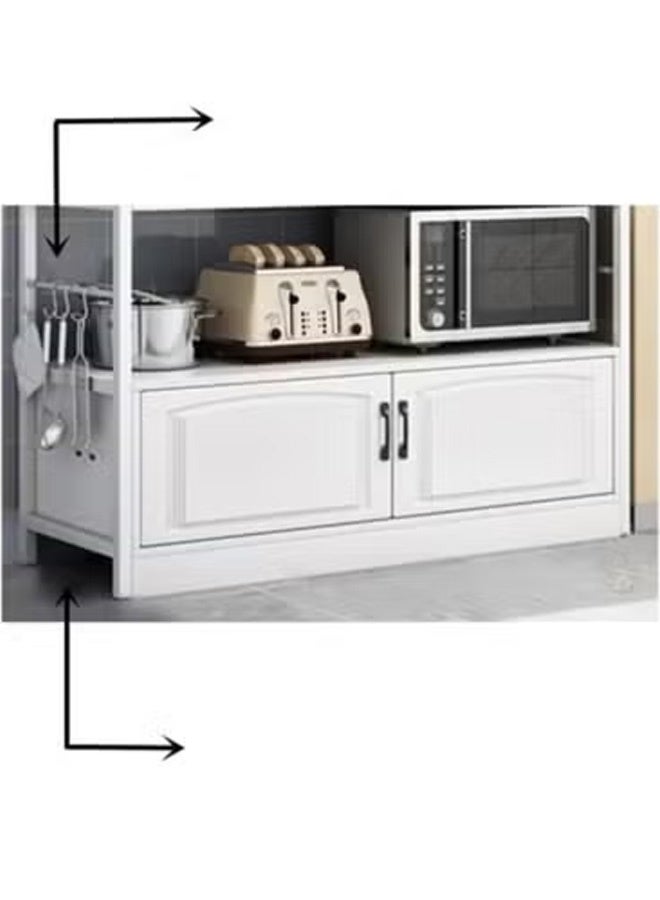 كلناميان خزانة تخزين متعددة الأغراض، خزانة جانبية للمطبخ، لون أبيض، 100 * 40 * 158 سم، خشب أبيض - Image 3