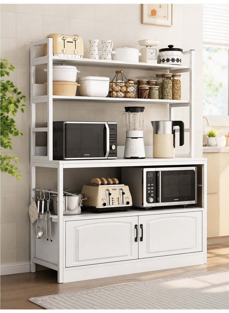 KLNAMAEAAN Multipurpose Storage Cabinet Corner Kitchen Sideboard White 100 * 40 * 158cm Wood White - Image 1