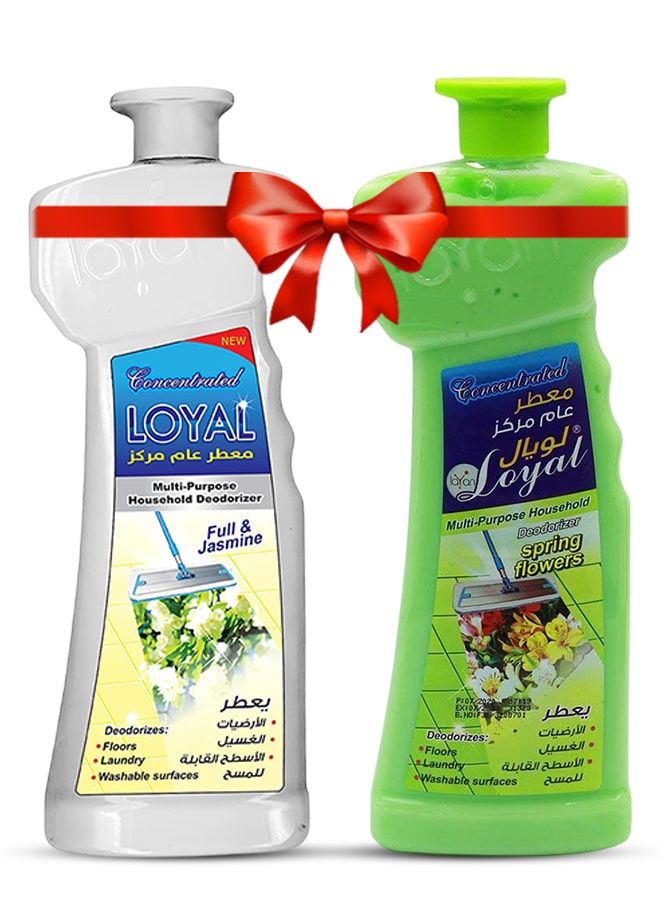 لويال معطر جو متعدد الاستخدامات، عبوتان سعة 700 مل، برائحة زهور الربيع والياسمين.