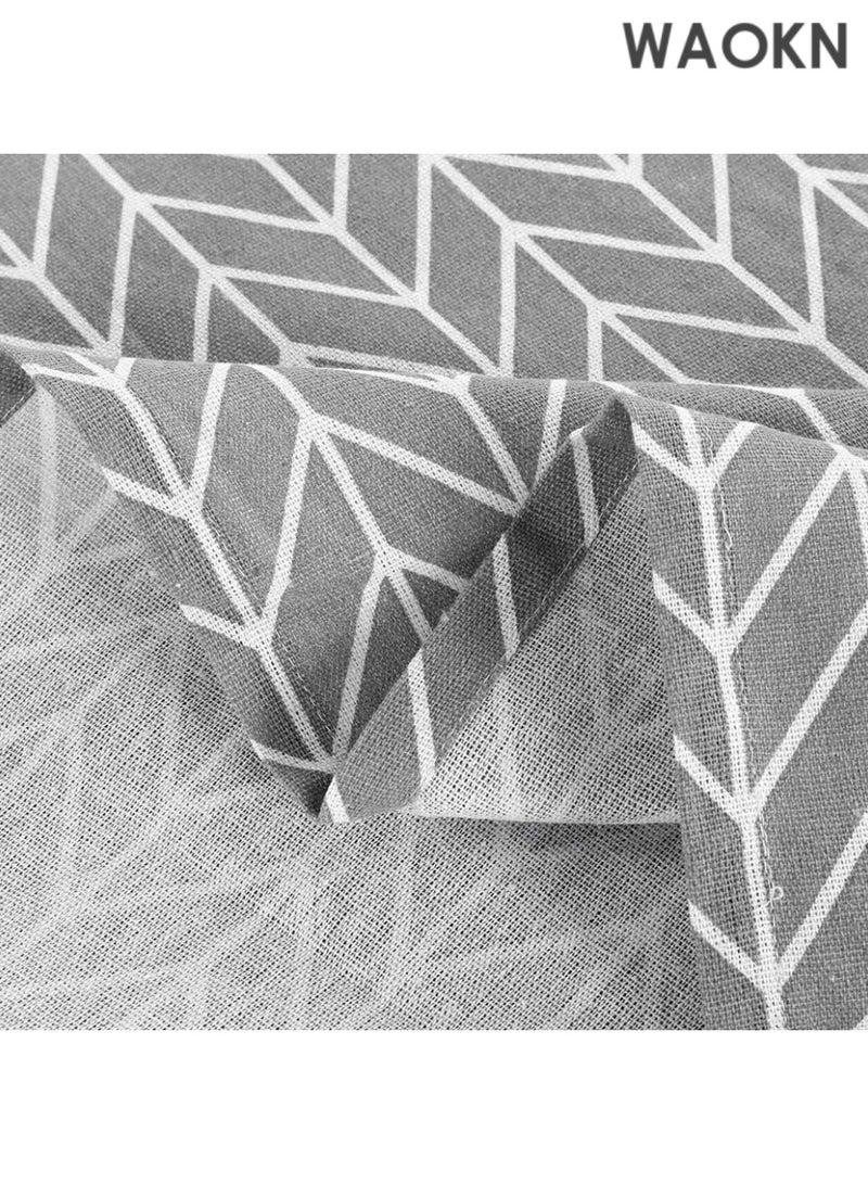 WAOKN Double door refrigerator cover, dustproof cotton linen refrigerator cover with side storage pockets (70-170CM) - Image 4