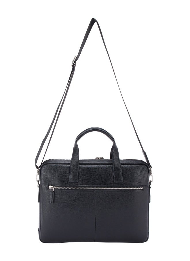pierre cardin - Premium Business Laptop Briefcase 15.6-Inch Laptop Bag Large Capacity Messenger Bag Soft Top Handle Handbag with Long Straps Travel Office Work Black - Image 1
