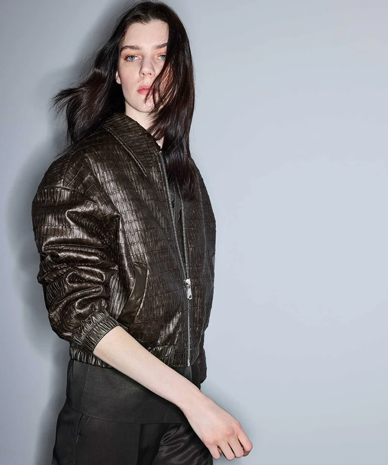 Ipekyol  Leather-Effect Textured Coat for Women | Best Price UAE