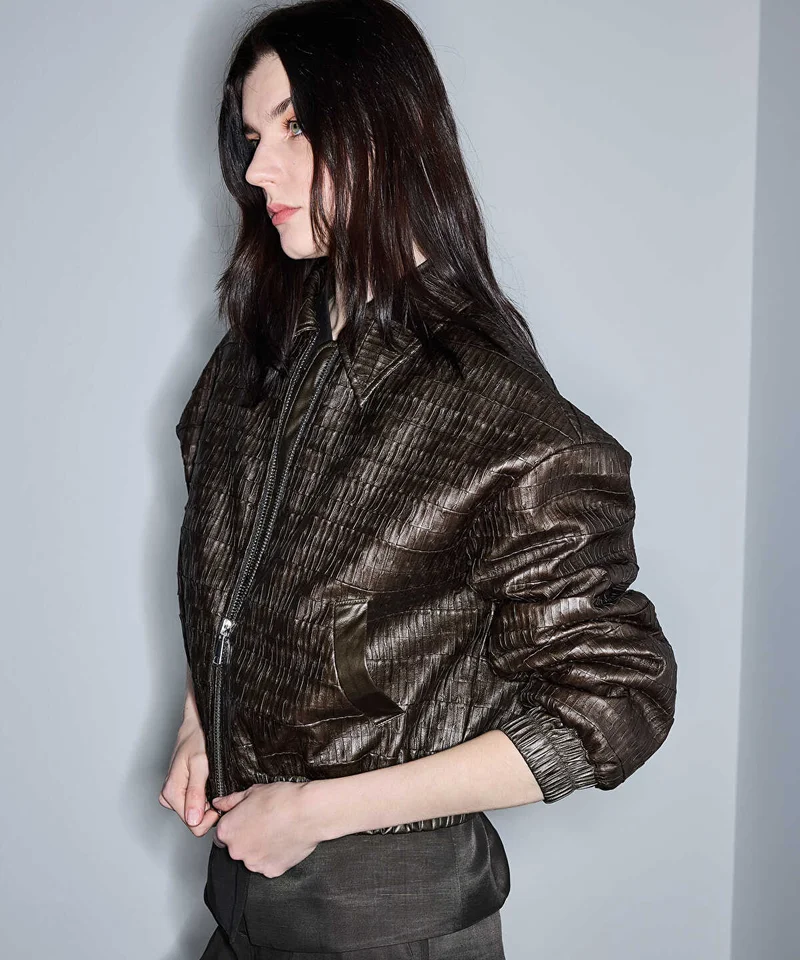 Ipekyol  Leather-Effect Textured Coat for Women | Best Price UAE