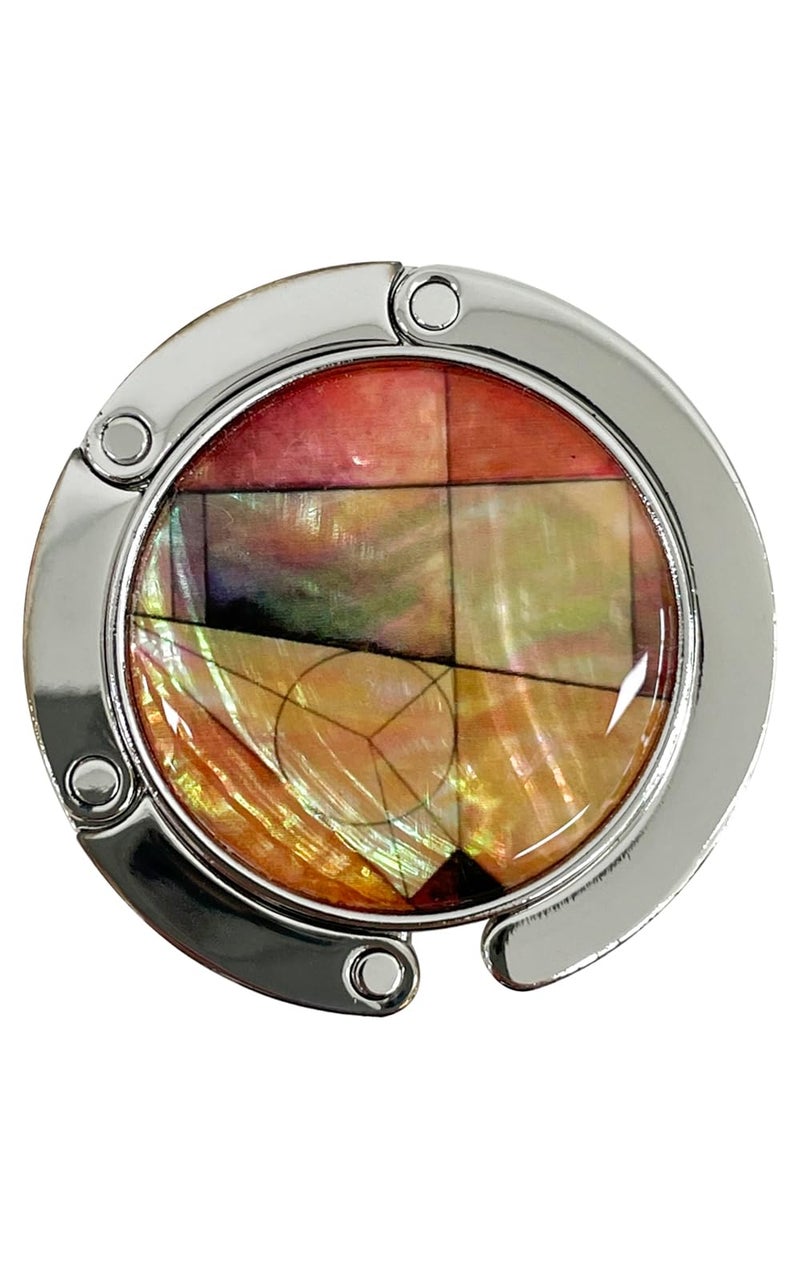 StorePlay Mother of Pearl Purse Hook Magnet Clip Table Handbag Hanger Foldable Table Holder New Patchwork