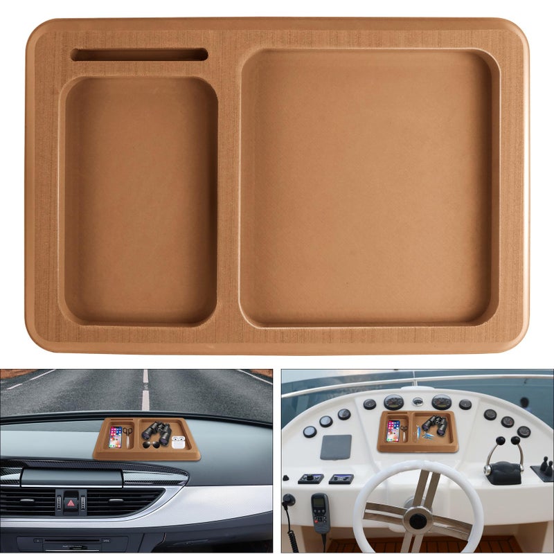 VEITHI Boat Dash Pad AntiSlip Boat Dash Organizer Perfect for Fishing Boat Center Consoles EVA Foam Boat Dash AccessoryCar Dash Grip Pad for Cell PhoneBrown - Image 2