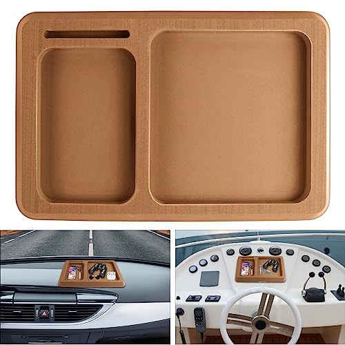 VEITHI Boat Dash Pad AntiSlip Boat Dash Organizer Perfect for Fishing Boat Center Consoles EVA Foam Boat Dash AccessoryCar Dash Grip Pad for Cell PhoneBrown - Image 1