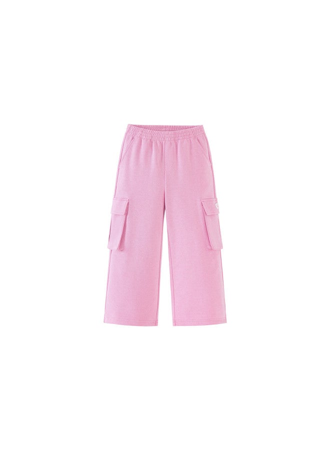 Minibala Girls' Straight-leg Cargo Pants Skin-friendly Neat Loose Fit Long Trousers  Spring New Arrival - Image 2