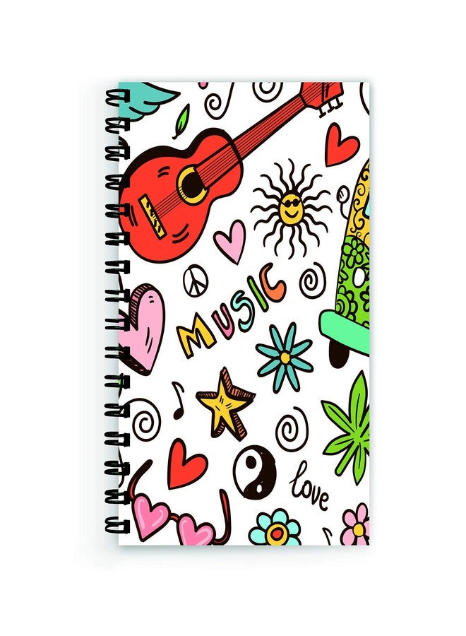 Plan To Gift Notebook a5 Plain Hippi Music Notebook Wire Bound Spiral Printed Pages:160 (Size A5) - Image 2