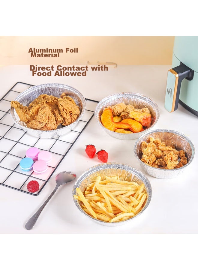 Faxilon Air Fryer Paper Liners, 20 Aluminum Foil Trays, 18.5cm, Disposable Takeout Boxes For Baking And Barbecue - Image 3