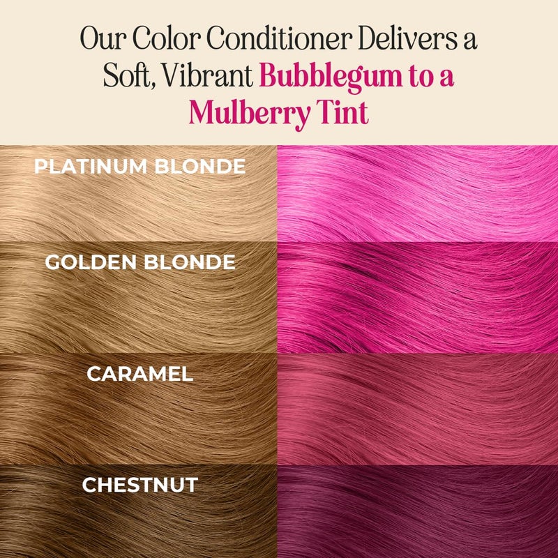 INH Semi Permanent Hair Color | Color Depositing Conditioner | Pink Hair Dye | No Bleach, No Peroxide Temporary Flamingo Topaz Tint for Women, Men | Vegan, Ammonia Free, Sulfate Free, Ready to Use 6oz - Image 3