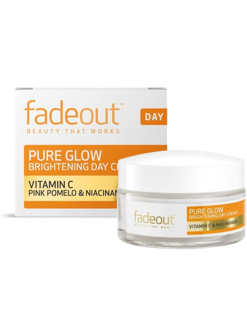fadeout Fade Out Pure Glow Brightening Day Cream with Vitamin C, Pink Pomelo and Niacinamide 50g - Image 1