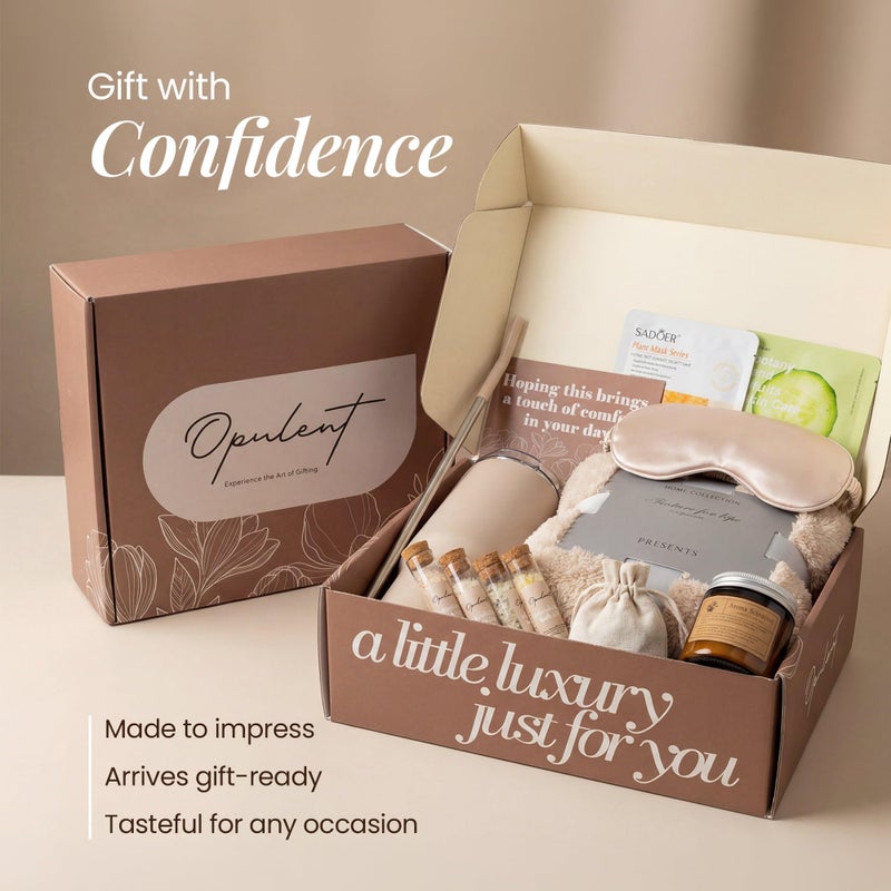 Opulent Luxury Self Care Gifts for Women - Hug in a Box Comfort Care Package - Spa Gift Set with 40 oz Tumbler & Cozy Blanket - Ideal for Get Well, Thinking of You, Birthday, Sympathy & Corporate - Image 5