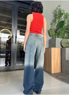 Wide-Leg - High-Waist 2-Tone Blue Jeans - pzsku/ZCF651F78CD489C32AB17Z/45/_/1740838229/df3eaeef-5420-47a9-9ca3-bbcd4b16a9eb