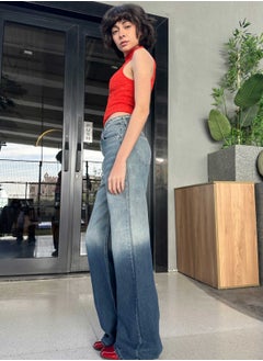 Wide-Leg - High-Waist 2-Tone Blue Jeans - pzsku/ZCF651F78CD489C32AB17Z/45/_/1740838270/b642d79e-c045-4651-985c-9830969391bc