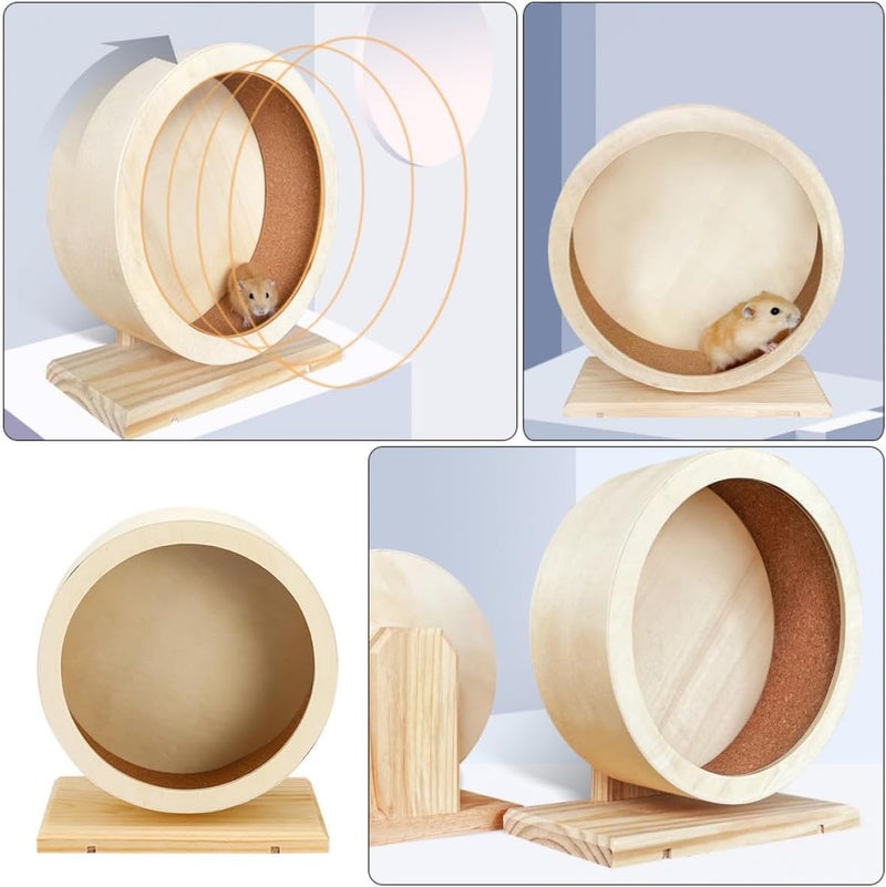 UPKOCH Silent Small Hamster Running Wheel with Stable Base, Exercise Wheel for Small Pets and Hedgehogs, Quiet Pet Accessory for Active Hamsters and Rodents - Image 3