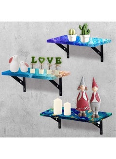 Graffiti Resin Metal Mounting Brackets DIY Silicone Shelf Epoxy Casting Mold with Rectangle Tray Two Piece  - Image 5