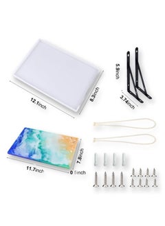 Graffiti Resin Metal Mounting Brackets DIY Silicone Shelf Epoxy Casting Mold with Rectangle Tray Two Piece  - Image 2