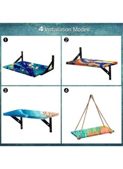 Graffiti Resin Metal Mounting Brackets DIY Silicone Shelf Epoxy Casting Mold with Rectangle Tray Two Piece  - Image 3